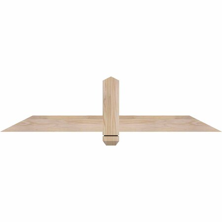 Ekena Millwork Eugene Smooth Timber Gable Bracket, Douglas Fir, 48"W x 12"H x 1 1/2"D x 3 1/2"F, 6/12 Pitch GBW048X12X0204EUG00SDF